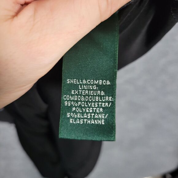 LAUREN RALPH LAUREN Black Abstract Slinky Knit Career Office Dress SIZE 12 - Picture 6 of 10